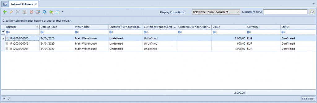 Internal release – Comarch ERP Standard 2022.1 Knowledge Base