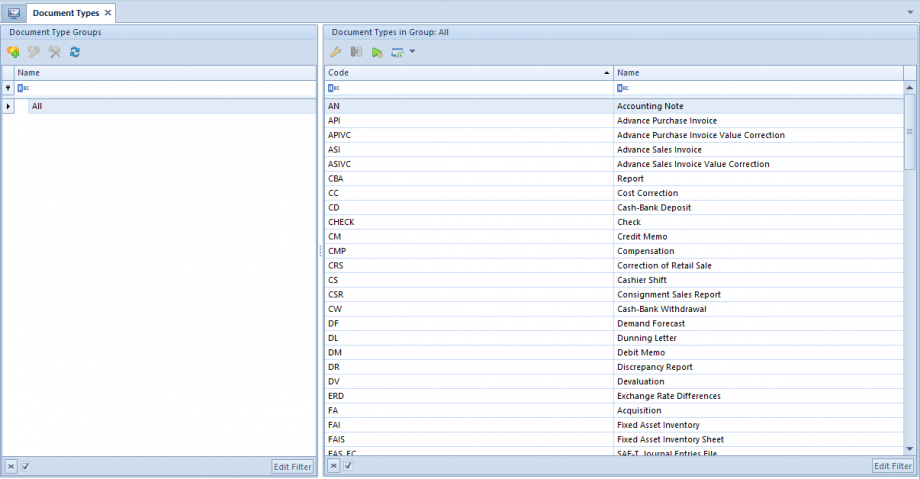 Configuration of document types – Comarch ERP Standard 2022.1 Knowledge ...