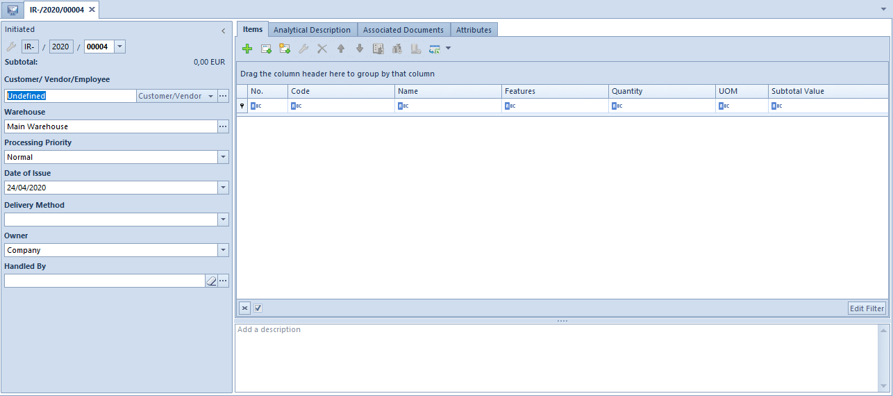 Internal release – Comarch ERP Standard 2024.0.1 Knowledge Base