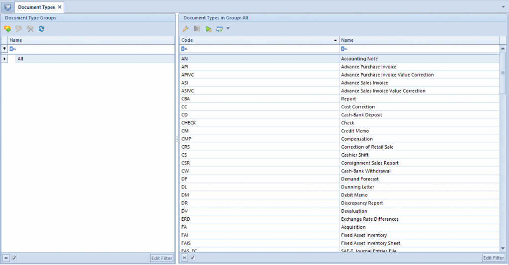 Configuration of document types โ Comarch ERP Standard 2025.0 Knowledge ...