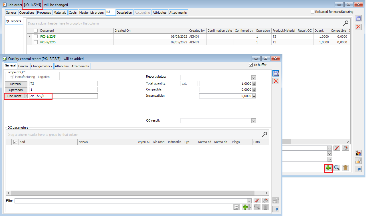 Automatic binding of QCR document with ZP when adding QCR from ZP document level