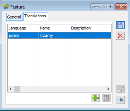 Feature, tab: Translations.