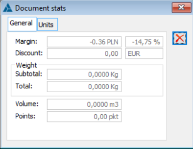 Document statistics.