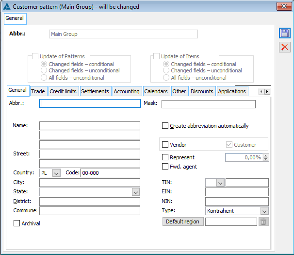 Contractor’s template.