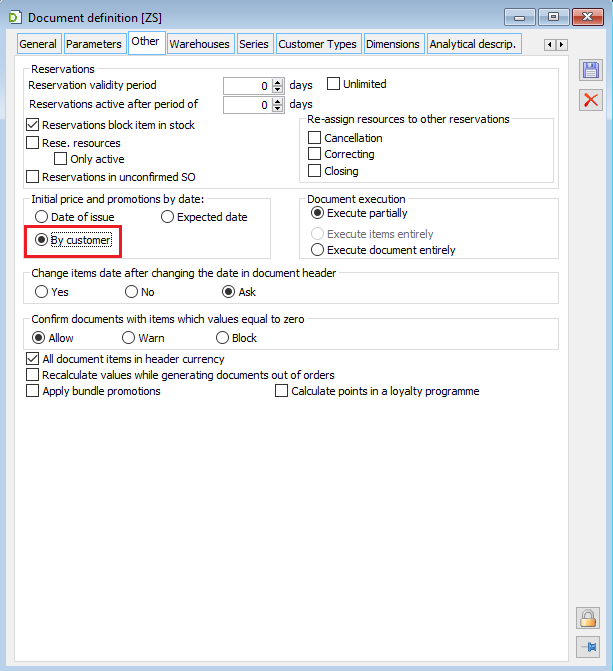 New option to set date type for price and promotion on order definition