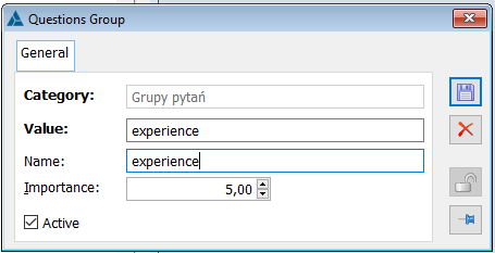 Question group format