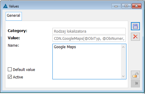 Window: Values for Locator type category