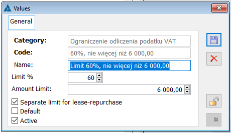 Window: VAT deduction limitation