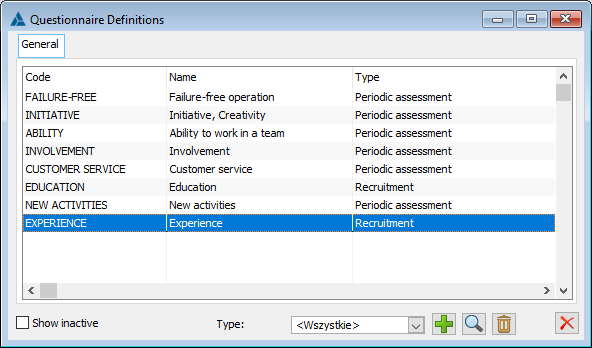 Survey definitions