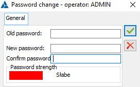 Operator – password change