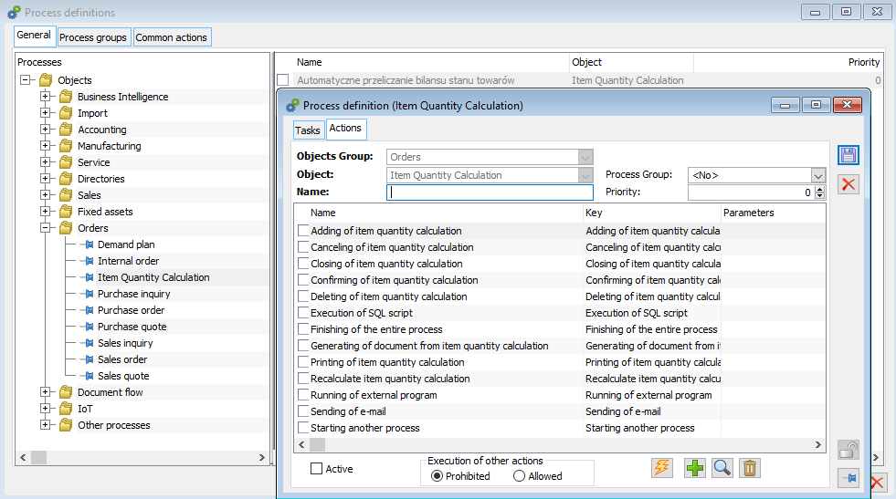 New key actions available for the Balance of goods object