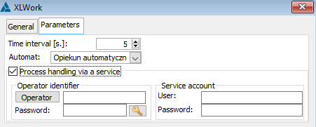 Parameter Process handling by service